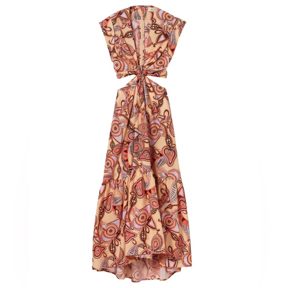 A.L.C Alexandria Cut-Out Maxi Dress - Nude Peach